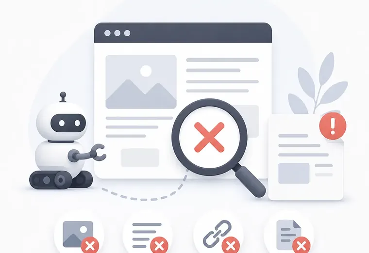 Почему сайт не индексируется: ошибки в контенте