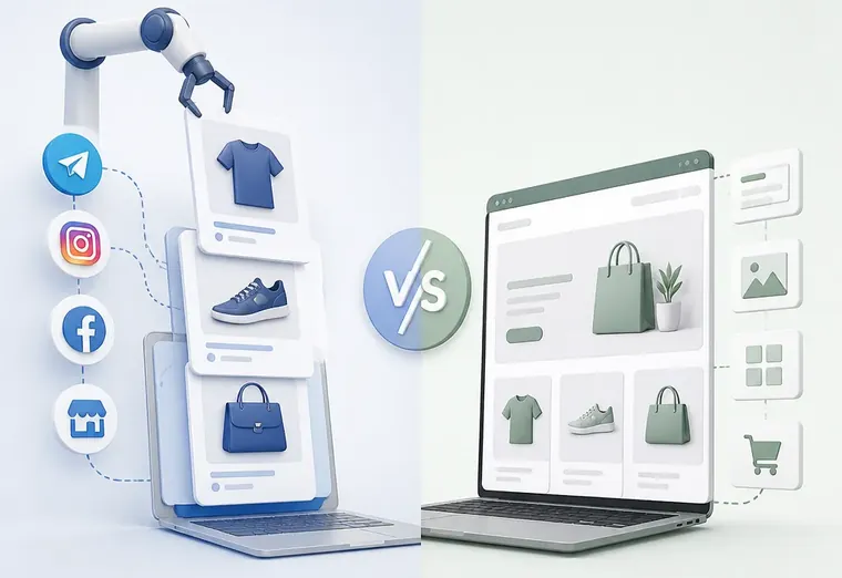 Автопостинг vs конструктор сайтов: что выбрать для e-commerce