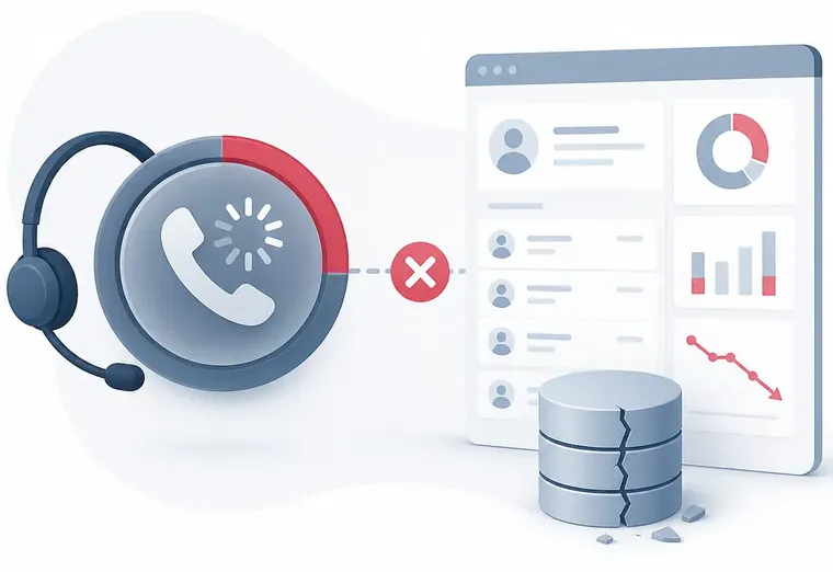 Автодозвон зависает: влияние на данные в CRM