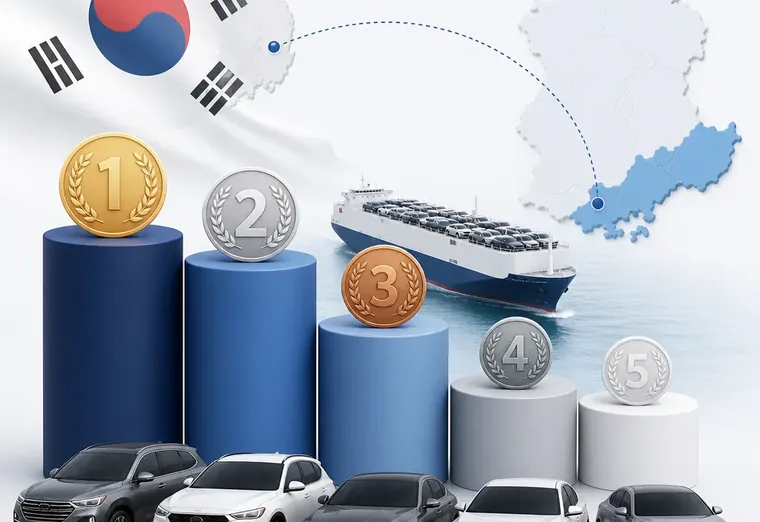 Топ-5 компаний по импорту авто из Кореи в ЮФО 2025
