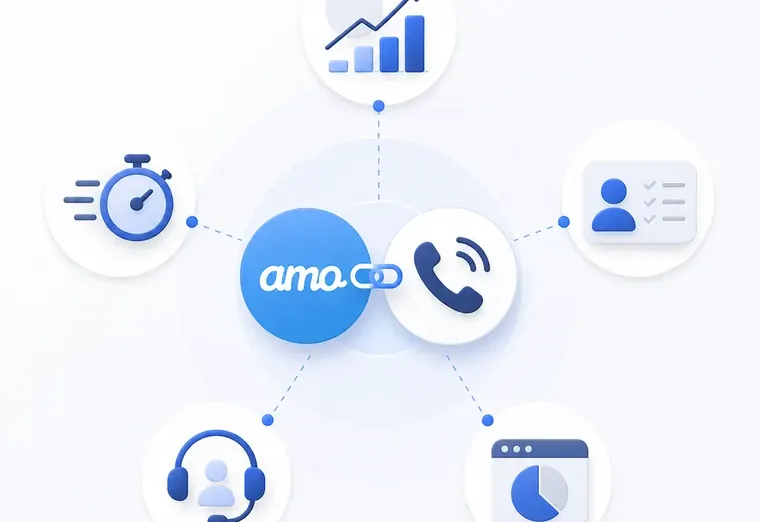 Топ-5 причин, почему стоит интегрировать amoCRM с телефонией