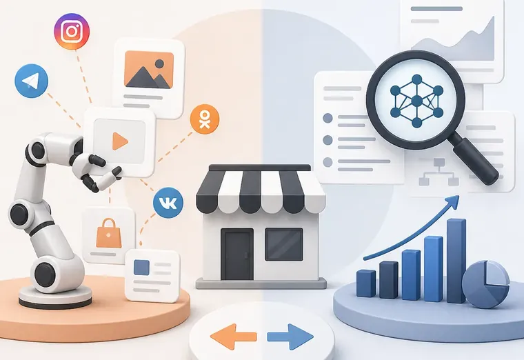 Автопостинг контента vs SEO для нейросетей: что выбрать магазину?