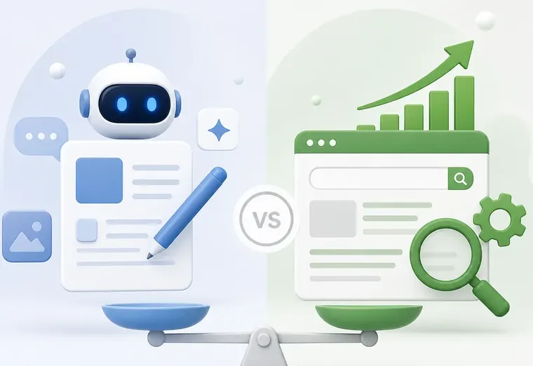 Сравнение генерации контента с ИИ и SEO-оптимизации: что лучше?