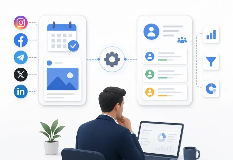 Как интегрировать автопостинг с CRM для владельца бизнеса