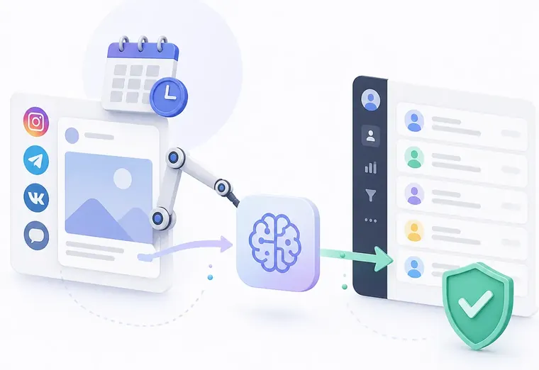 Как автопостинг и генерация ИИ помогают сохранить заявки в CRM