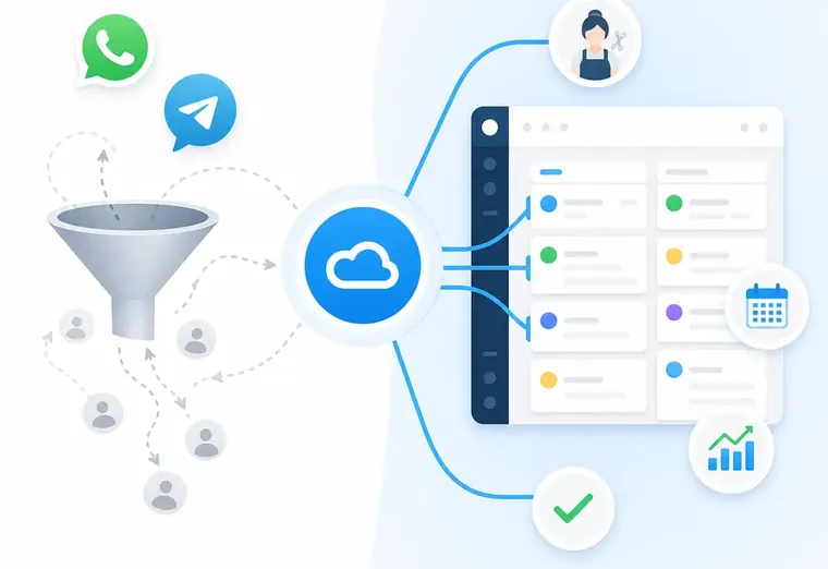 Внедрение amoCRM для сферы услуг: как перестать терять заявки из WhatsApp и Telegram