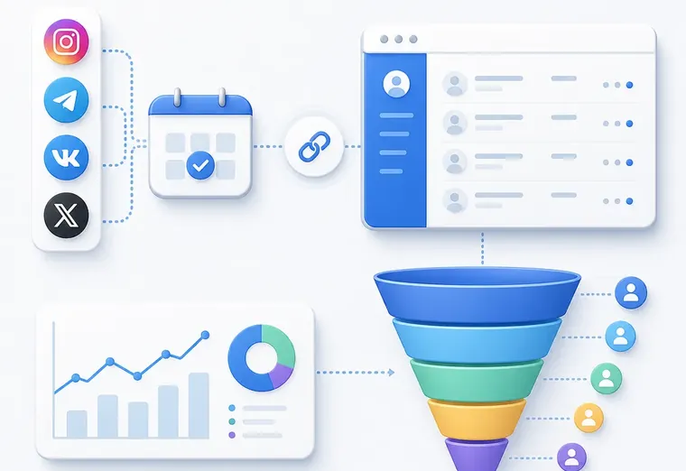 Как интегрировать автопостинг с CRM для отслеживания воронки