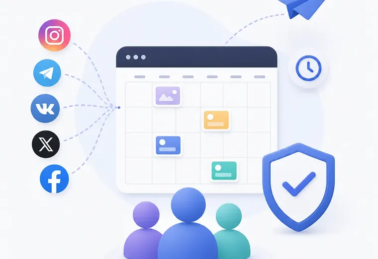 Где подключить автопостинг с тестовым периодом для SMM-команды?