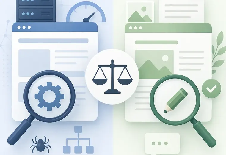Чем технический SEO-аудит отличается от проверки контента сайта?