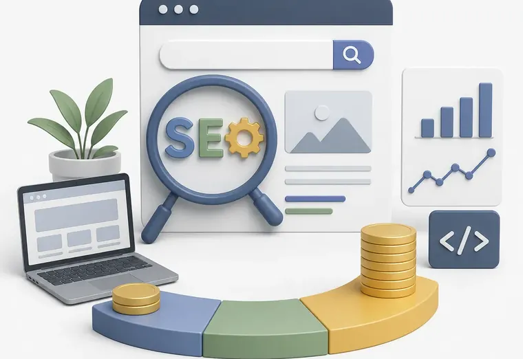 SEO - веб-студии и средний сегмент: от 20 000 до 50 000 рублей