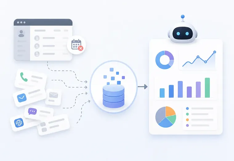 Какие логи нужны для AI-отчёта, если CRM ведут нерегулярно?
