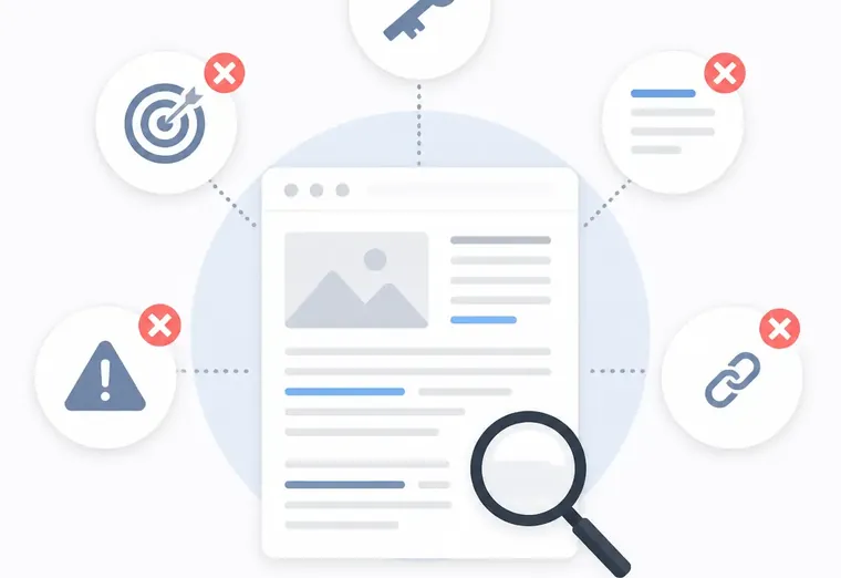 Топ-5 ошибок при написании SEO статьи для продвижения сайта