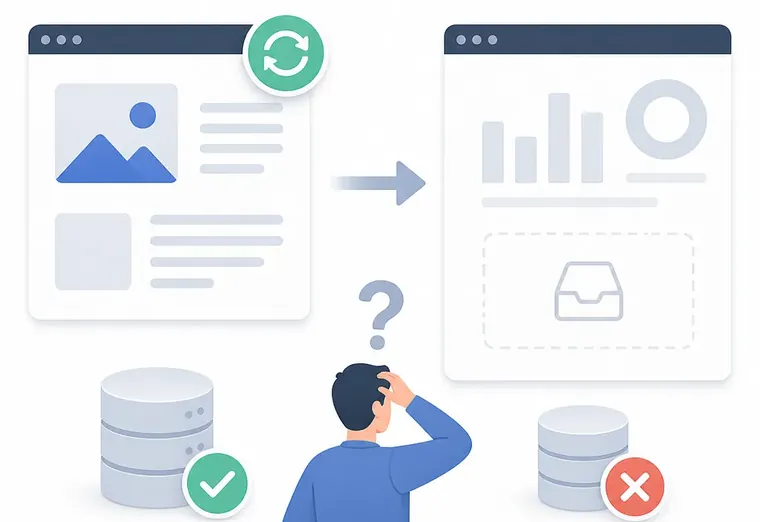Почему после обновления контента нет данных по заявкам для отчёта?